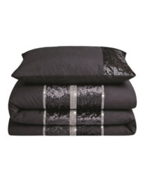 Intimates Charcoal Topaz Crushed Velvet Duvet Cover And Pillowcase Set Single - thumbnail 3