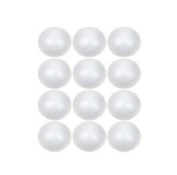 PMS Pack Of 12 Make Decorate Your Own Polyfoam Mini Christmas Tree Baubles 3.6Cm - thumbnail 2