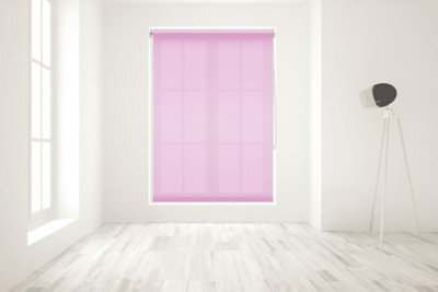 Caecus Blinds Straight Edge Roller Blind Pink 240Cm - image 1