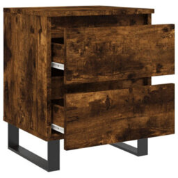 Berkfield Elegant Bedside Cabinets 2 Pcs Smoked Oak 40X35X50 Cm Engineered Wood - thumbnail 6