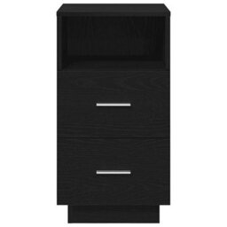 Berkfield Bedside Cabinets 2 Pcs With 2 Drawers Black 36X36X68 Cm - thumbnail 4