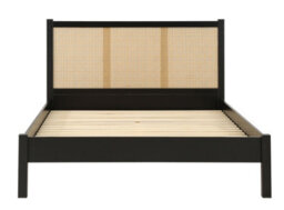 Save On Goods UK 4Ft6 Double Black Rattan Wood Wooden Bed Frame,bedstead - thumbnail 7