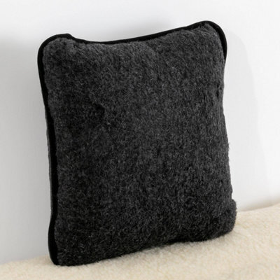 Native Natural Pure Merino Wool Pillow - Black - image 1
