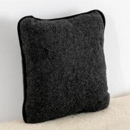 Native Natural Pure Merino Wool Pillow - Black - thumbnail 1