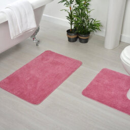 Allure Bath Fashions Luxury Microfibre Bath Mat Non-Slip - Rose Pink - thumbnail 4