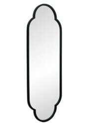 Mirroroutlet The Duplici Black Metal Framed Double Arched Oval Garden Wall Mirror 150Cm X 52Cm - thumbnail 3