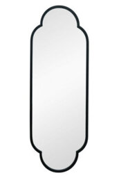 Mirroroutlet The Duplici Black Metal Framed Double Arched Oval Garden Wall Mirror 150Cm X 52Cm - thumbnail 2
