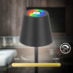 Briloner Rgbw Standing Floor Lamp Anthracite Rechargeable Dimmable Touch Control Ip44 Outdoor - thumbnail 3
