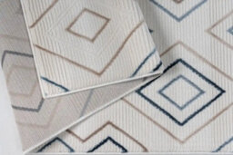 Stratus Interiors Kodiak Large Diamond Pattern Living Room Rug - Blue / Cream / Beige / Brown - Medium - thumbnail 6