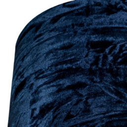 Happy Homewares Modern Midnight Blue Crushed Velvet 14 Table/pendant Shade With Copper Inner - thumbnail 3