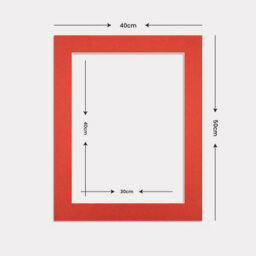 Ak Frames 50X40Cm Poppy Red Picture Mounts To Fit 40X30Cm Aperture Size - Mount Board Only (No Frame Included) - thumbnail 3