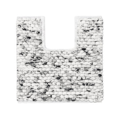 Allure Bath Fashions Marl Chunky Bobble Pedestal Toilet Mat Non Slip - Dark Grey - image 1