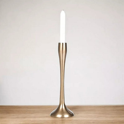 Urbn-Living Urbnliving 26Cm Tall Gold Metal Candle Holder Decorative Candlesticks Set - image 1