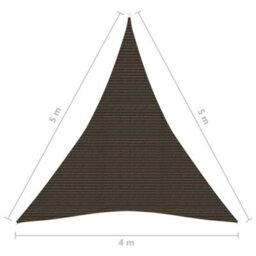 Berkfield Sunshade Sail 160 G/m2 Brown 4X5X5 M Hdpe - thumbnail 6