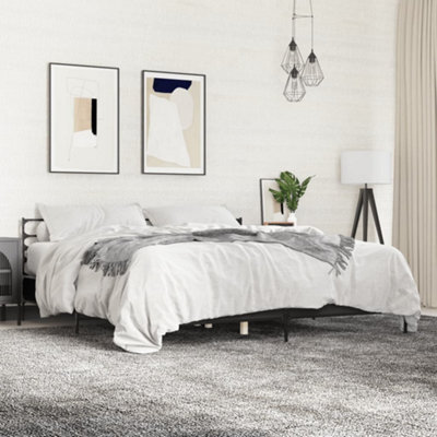 Berkfield Bed Frame Without Mattress Black 180X200 Cm Super King - image 1