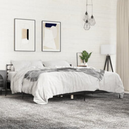 Berkfield Bed Frame Without Mattress Black 180X200 Cm Super King - thumbnail 1