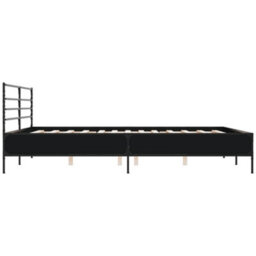 Berkfield Bed Frame Without Mattress Black 180X200 Cm Super King - thumbnail 5