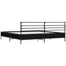 Berkfield Bed Frame Without Mattress Black 180X200 Cm Super King - thumbnail 6