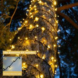 Christmas Tree World Crownvine 10M Fairy Lights - 100 Leds Warm White - Black Rubber Cable (For Crownvine Lights) - thumbnail 2