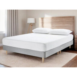 Divan Base Direct Blossom Modern Square Paneled Fabric Bed Base Only 6Ft Super King- Marlow Dove - thumbnail 1