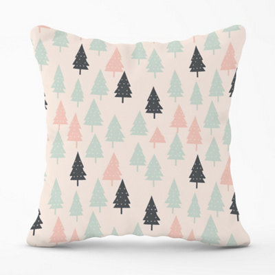 Warren Reed Designer Christmas Tree Silhouette Pattern Cushions 45Cm X 45Cm