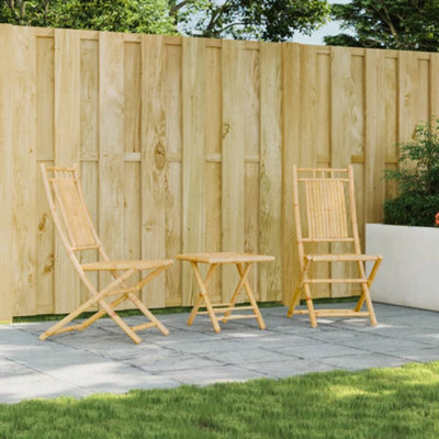 Folding Garden Chairs 2 Pcs 46X66X99 Cm Bamboo - image 1