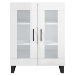 Berkfield Classic Sideboard High Gloss White 69.5X34X90 Cm Engineered Wood - thumbnail 5