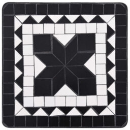 Walplus Mosaic Side Table Black And White Ceramic - thumbnail 4