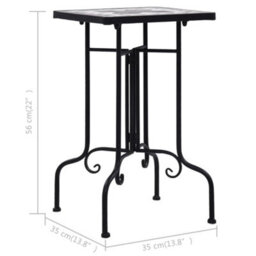 Walplus Mosaic Side Table Black And White Ceramic - thumbnail 7