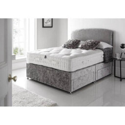 Stratus Interiors Curved Headboard Divan Bed Optional Drawers Plush Velvet - Add Professional Assembly & Delivery- Single - 4 Drawer - thumbnail 1