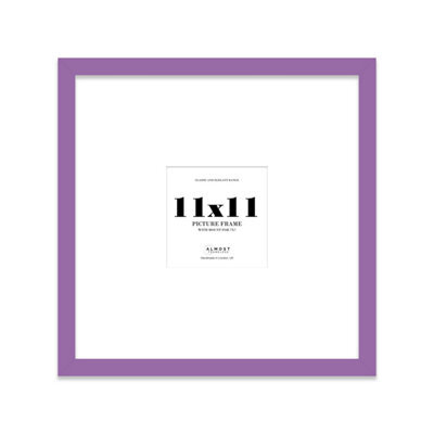 "11X11"" Purple Picture Frame - 11X11"" Square Frame With 7X7"" Mount For 11X11""/7X7"" Pictures Moderrn Style Thin Edge, 1 Pack" - image 1