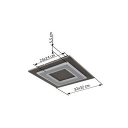 Luminosa Lighting Luminosa Jayden 32Cm Integrated Led Semi Flush Ceiling Light Anthracite Brushed Led 3000K - thumbnail 8