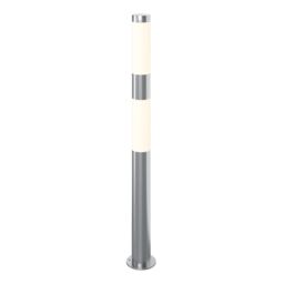 GoodHome Callisto Contemporary Stainless Steel Mains-Powered 1 Lamp Integrated Led Outdoor Post Light (H)1000mm - thumbnail 3