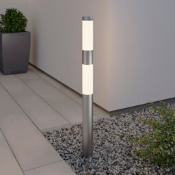 GoodHome Callisto Contemporary Stainless Steel Mains-Powered 1 Lamp Integrated Led Outdoor Post Light (H)1000mm - thumbnail 1