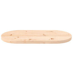 Berkfield Table Top 80X40X2.5 Cm Solid Wood Pine Oval - thumbnail 3