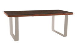 Orsina Unique Natural U Shaped Base Dining Table, Kitchen Table With Wood Top, Silver Table, Decorative Table - thumbnail 2