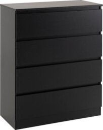 Seconique Malvern 4 Drawer Chest Black Recessed Handles - thumbnail 4