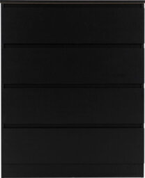Seconique Malvern 4 Drawer Chest Black Recessed Handles - thumbnail 3