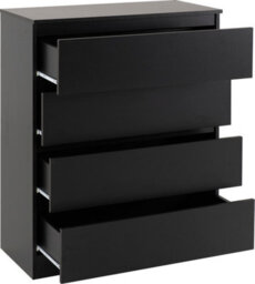 Seconique Malvern 4 Drawer Chest Black Recessed Handles - thumbnail 8