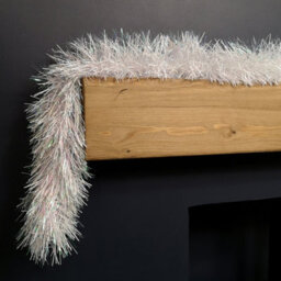 Samuel Alexander 2M X 10Cm Festive Tinsel Garland Christmas Tree Decoration Iridescent White - thumbnail 3