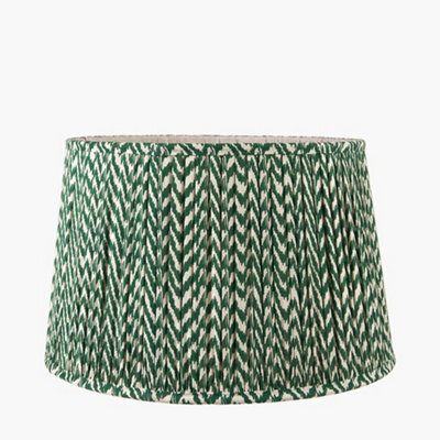 Pacific Lifestyle 45Cm Forest Green Chevron Pleat Table Lampshade - image 1