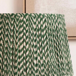 Pacific Lifestyle 45Cm Forest Green Chevron Pleat Table Lampshade - thumbnail 2