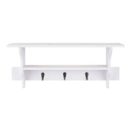 Floating Wall Shelf Clothes Hook Key Storage Bag Hanger Entryway Organizer - thumbnail 1