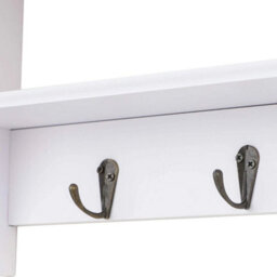 Floating Wall Shelf Clothes Hook Key Storage Bag Hanger Entryway Organizer - thumbnail 6