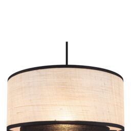 GoodHome Kinglet Natural & Black Round Lamp Shade (D)30Cm - thumbnail 7