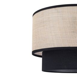GoodHome Kinglet Natural & Black Round Lamp Shade (D)30Cm - thumbnail 4