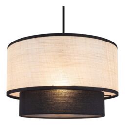 GoodHome Kinglet Natural & Black Round Lamp Shade (D)30Cm - thumbnail 3