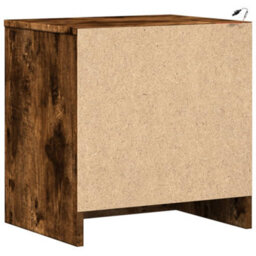 Berkfield Bedside Cabinets With Led Lights 2 Pcs Smoked Oak Engineered Wood - thumbnail 8