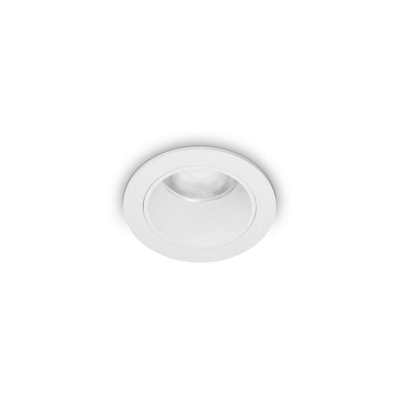 Ideal Lux Quark 4.9Cm Led Recessed Downlight White 3000K