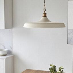 Luminosa Lighting Luminosa Afragola Dome Pendant Ceiling Light Matt Warm White, Satin Gold Paint - thumbnail 4
